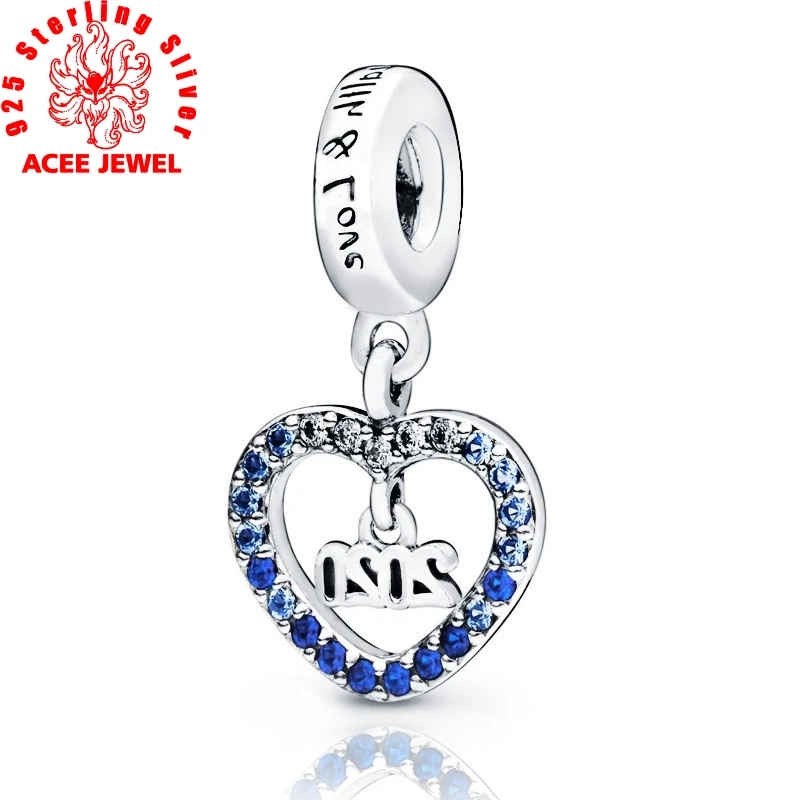 

winter New 925 Sterling Silver Beads 2020 New Year Charms Pendant fit Original pandora Bracelets DIY women Jewelry
