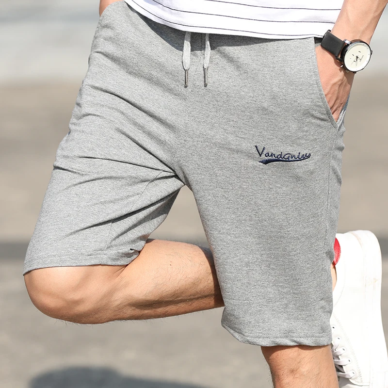 

Casual Shorts Men Running Sports Cycling Elastic Waist Lace Up Letter Printed Simple All-match High Quality Korean Style Mens