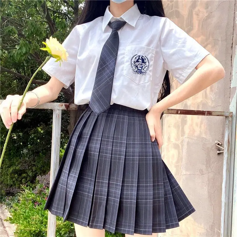 Милые клетчатые платья для девочек японская школьная форма Стиль студент