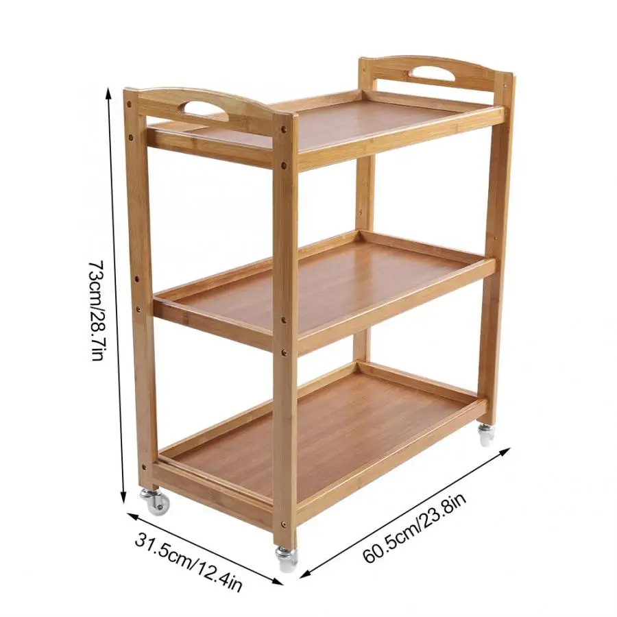 3 уровневая кухонная стойка для хранения Сервировочная Тележка с колесами из