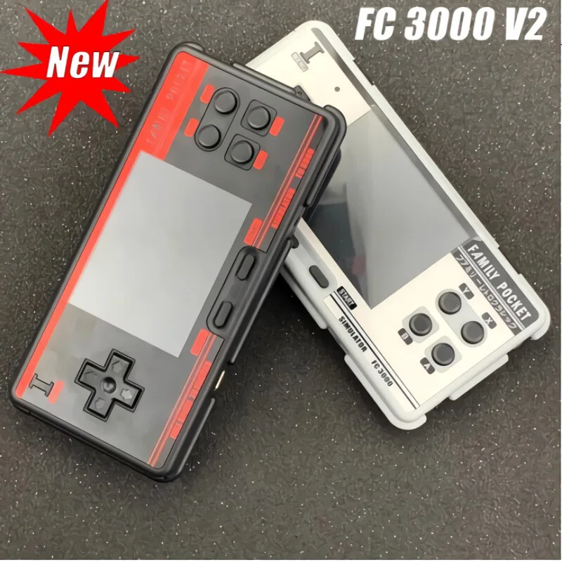 

Family Pocket FC3000 V2 Classic Handheld Game Console 2G ROM Built In 4000+ Games 10 Simulator Video Game Console Best Gift