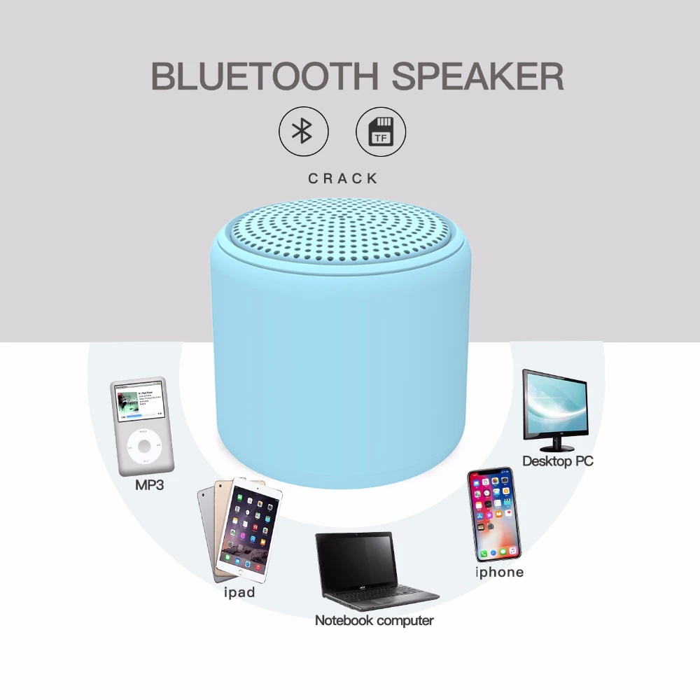 KISSCASE Macaron простая маленькая стальная пушка Bluetooth-динамик функция голосовых