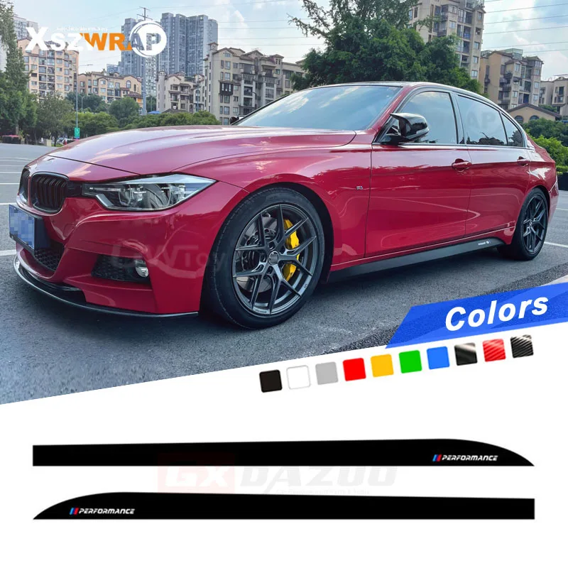 

Для BMW 4 серии F32 F33 /// Performance X2 дверные боковые юбки наклейка для кузова автомобиля наклейка из углеродного волокна спортивный гоночный Стайл...