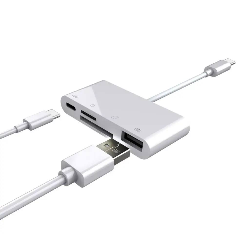 PD 3A Type c Hub Reader к USB/CF/TF/SD для IPad Pro 11 &quot/12 9&quot 2018 Mac Book и т. д.|USB-хабы| |