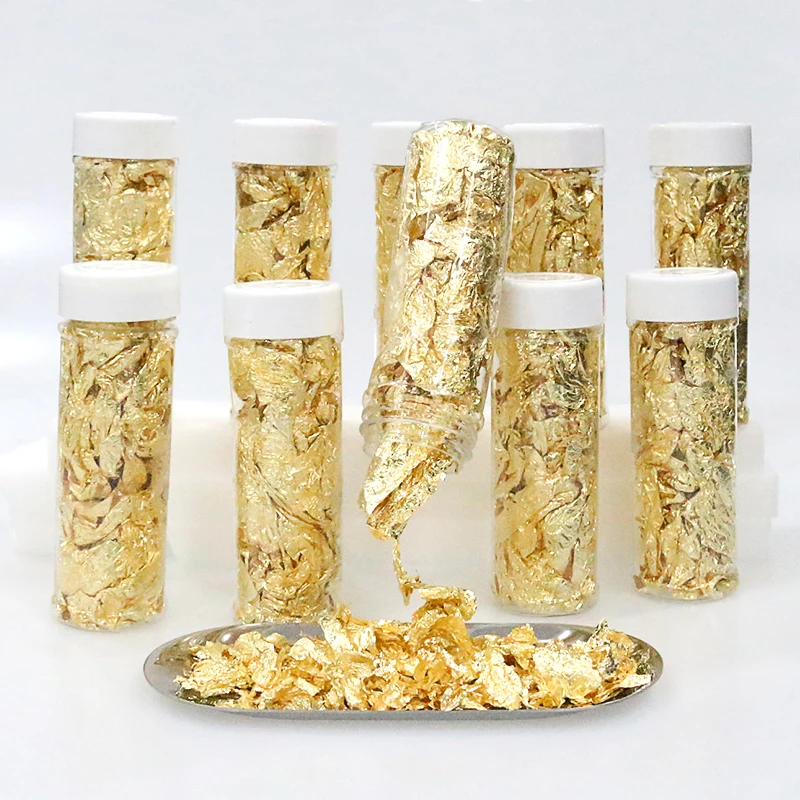10 бутылок съедобный сорт подлинный золотой серебряный лист шабин хлопья 2 г 3 24 К