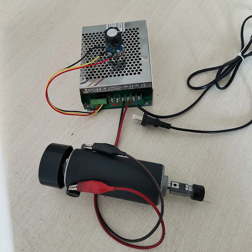 С воздушным охлаждением 0.5kw CNC spindleMotor Kit ER11 патрон 500 Вт мотор шпинделя+ регулятор скорости питания для гравировки