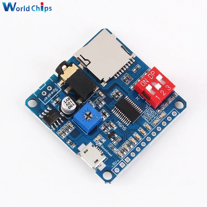 Модуль усилителя воспроизведения голоса MP3 плеер со встроенным триггером UART I/O