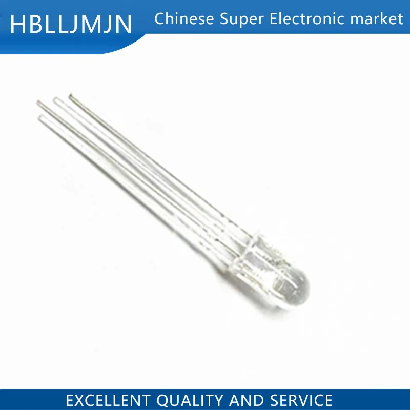 20 шт. светодиод RGB 5 мм общий катод трехцветный излучающий диод f5 диффузор |