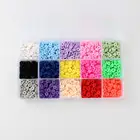 Плоские круглые полимерные бусины 15 цветов, 3000 шт., 6 мм, глиняные бусины россыпью для изготовления ювелирных изделий своими руками, набор богемных браслетов и серег