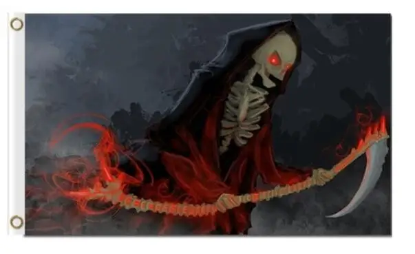 

Праздничные ужасные стильные украшения для дома и улицы на Хэллоуин, баннеры с черепом и флагом 3x5 футов