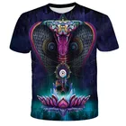 Футболка с 3D-принтом кобры Кай для мальчиков и девочек, Повседневная футболка с короткими рукавами в виде кобры для уличных мальчиков 4-14 лет, 2021