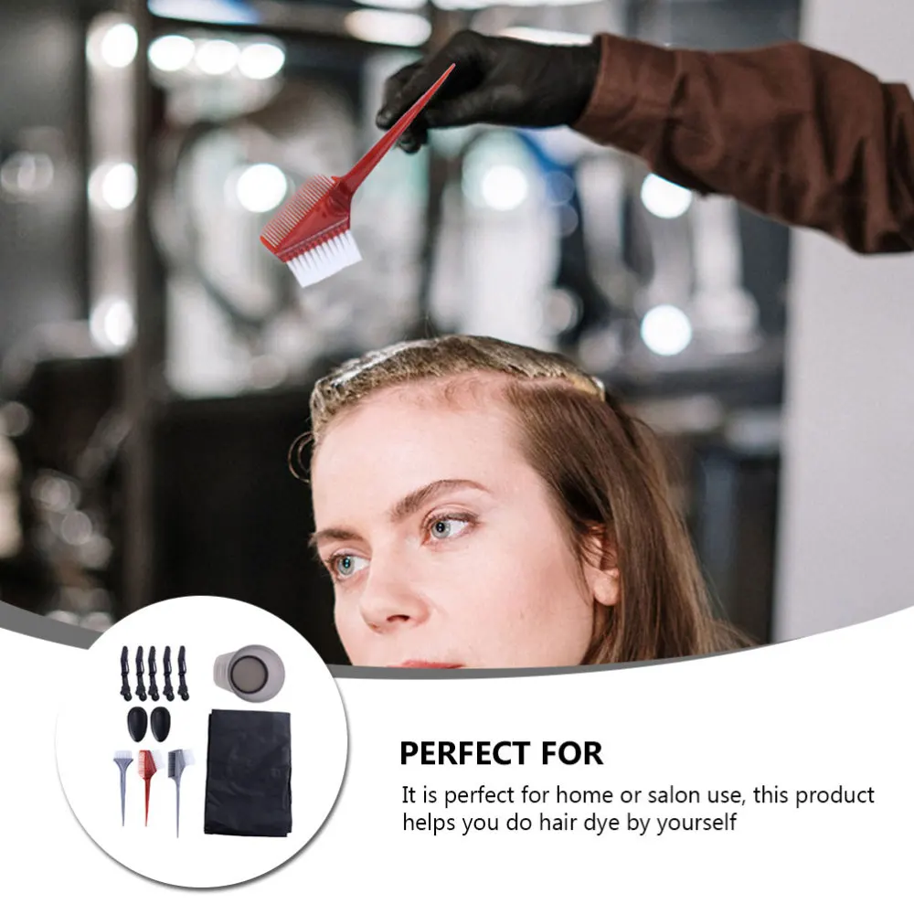 

12pcs/ Set Portable Hair Dye Coloring Tools Kit Hair Dye Set Hair Tinting Tool