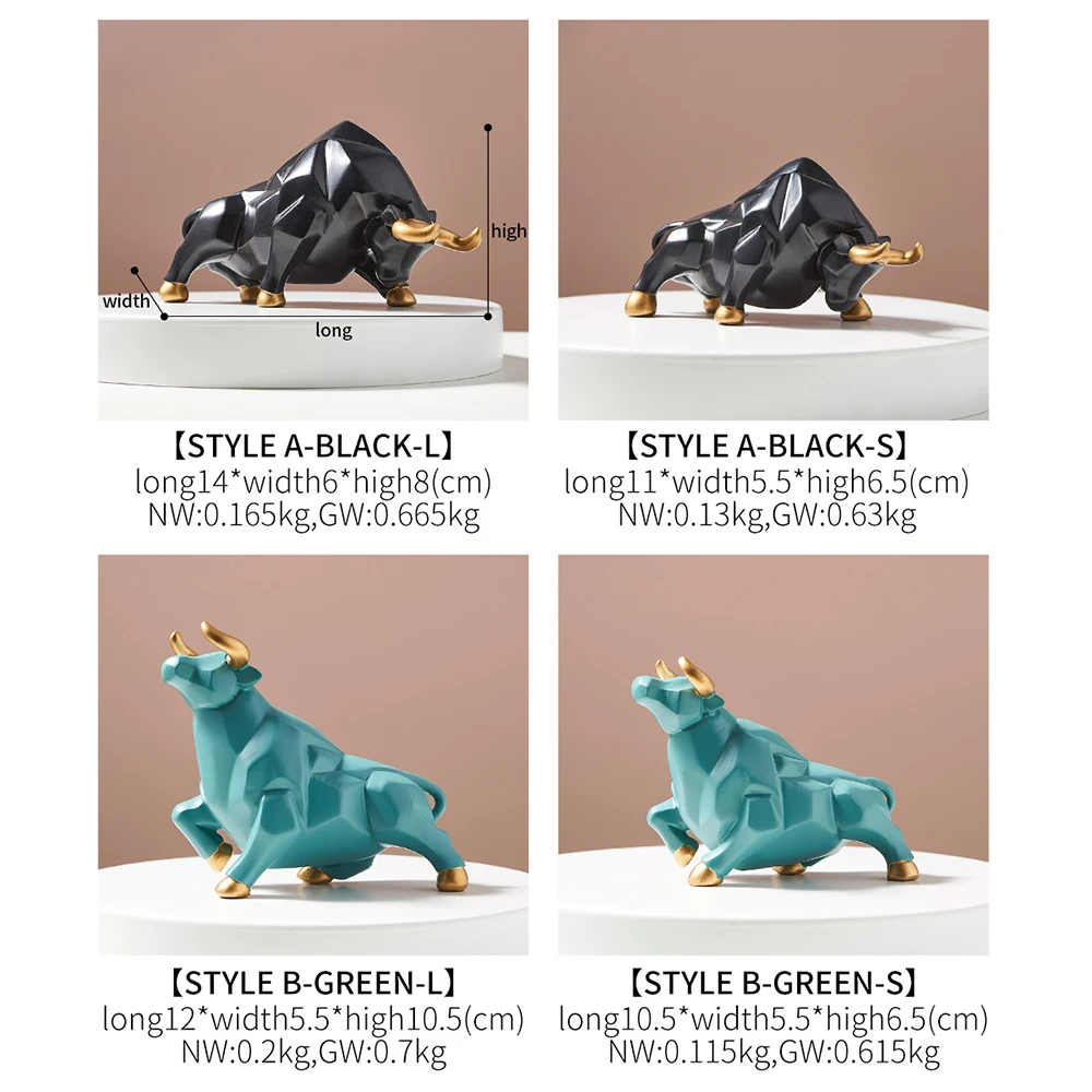 

Statues for Home Decor Nordic Modern Decoration Ceramic Bull Cool Ornaments Animal Figurines Living Room Decoration Accessories