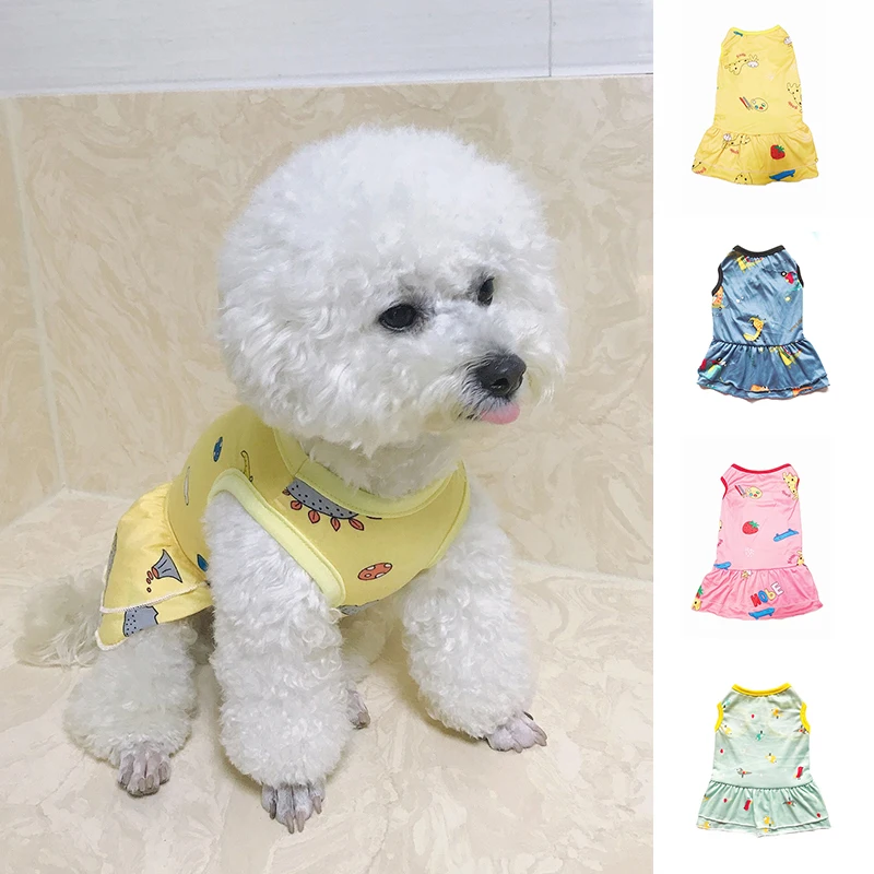 

Sweet Butterfly Floral Printed Dog Dress Big Swing Skirt Soft Sleeveless Pullover Winter Warm Pet Dog Clothes Puppy Dog Costume