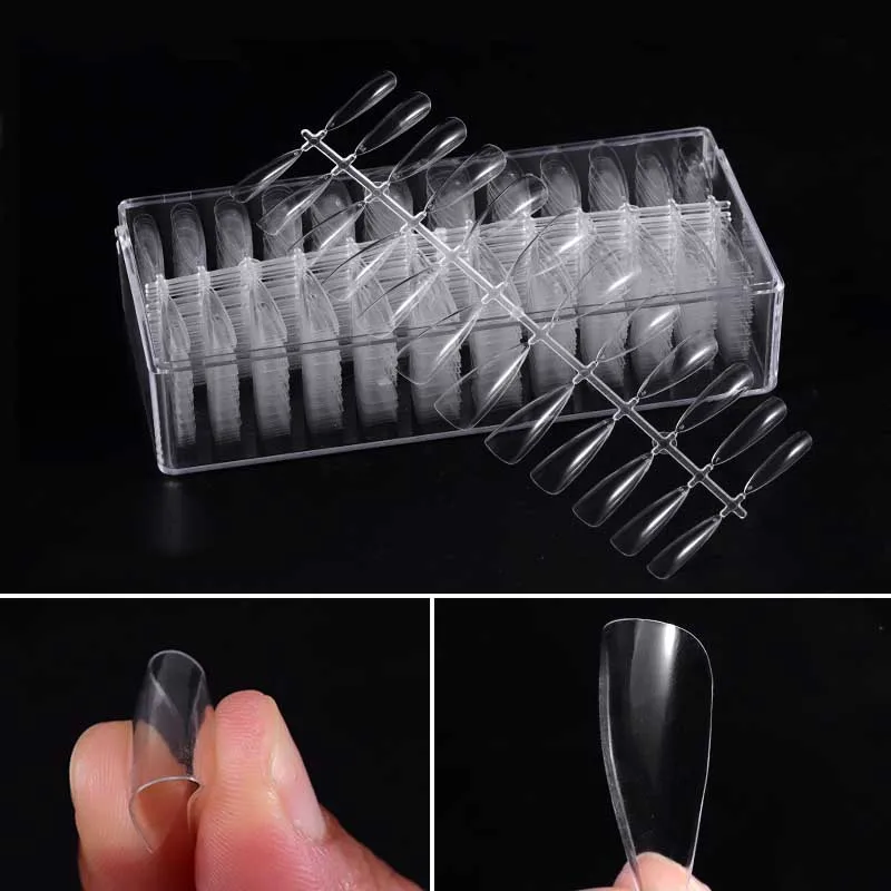 1 коробка прозрачные накладные акриловые ногти для французского