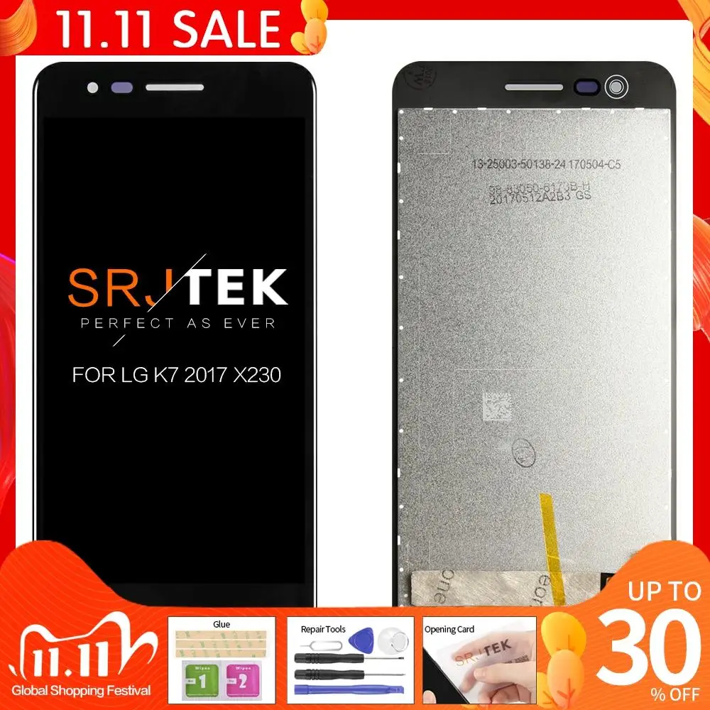 

5,0 ''Оригинальный дисплей для LG K7 2017 X230 LCD сенсорный экран дигитайзер с рамкой Замена для LG K7 2017 ЖК-дисплей X230DSF