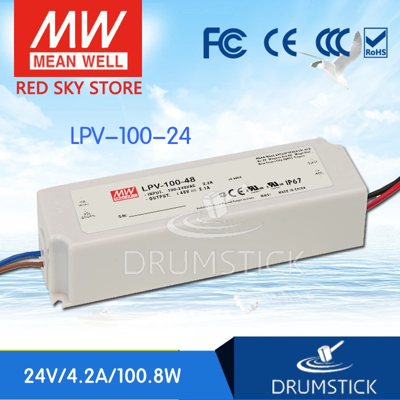 

friendly MEAN WELL 12Pack LPV-100-24 24V 4.2A meanwell LPV-100 100.8W Single Output LED Switching Power Supply