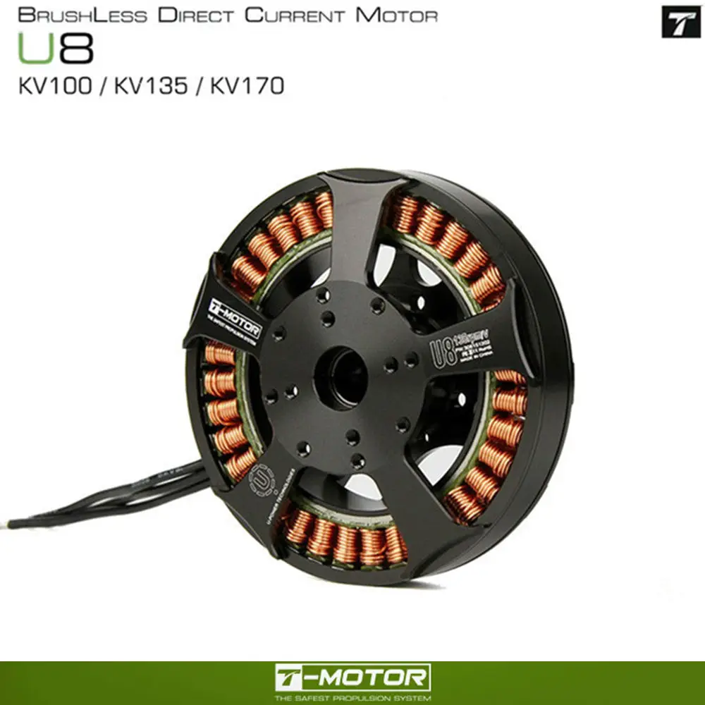 

Original T-MOTOR U8 efficiency motor KV100 / 135/170 optional for ultra-long-duration multi-axis drone