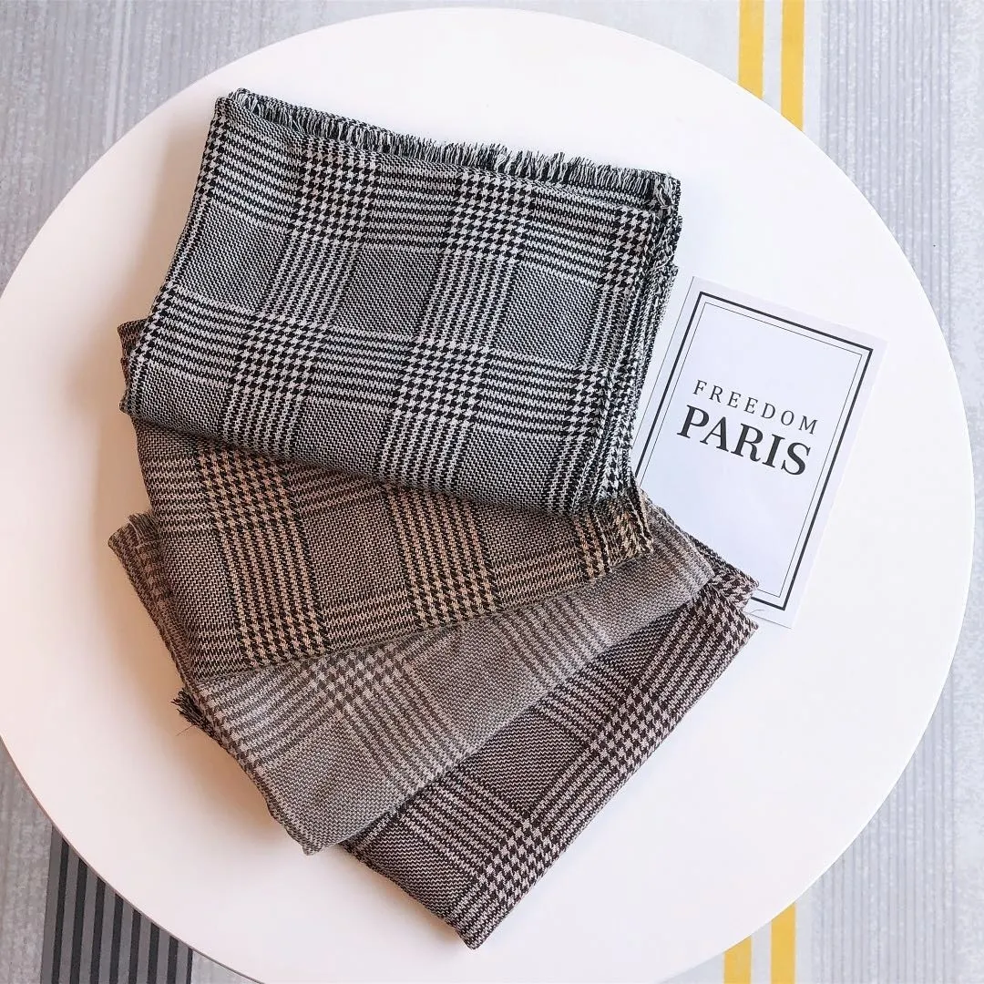 Детские шарфы зимний клетчатый шарф Искусственный теплый для девочек и