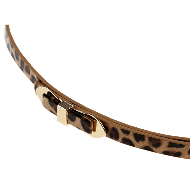 Леопардовый милый тонкий яркий цвет с бантом многослойный пояс для женщин 102*1