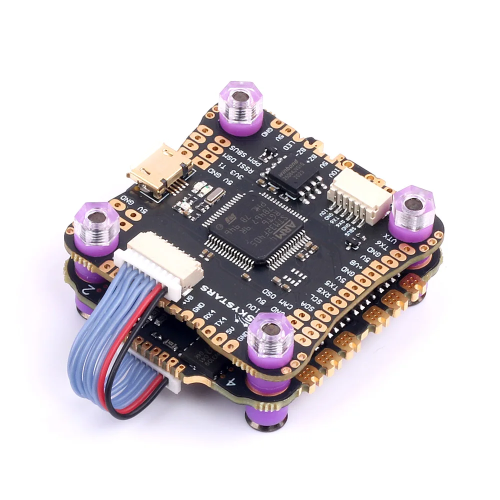 Nuevo/Skystars F4 F405 controlador de vuelo OSD 45A Blheli_S 3-6S 4 en 1 sin escobillas ESC Stack 30,5x30,5mm FPV Dron de carreras Quadcopter-2