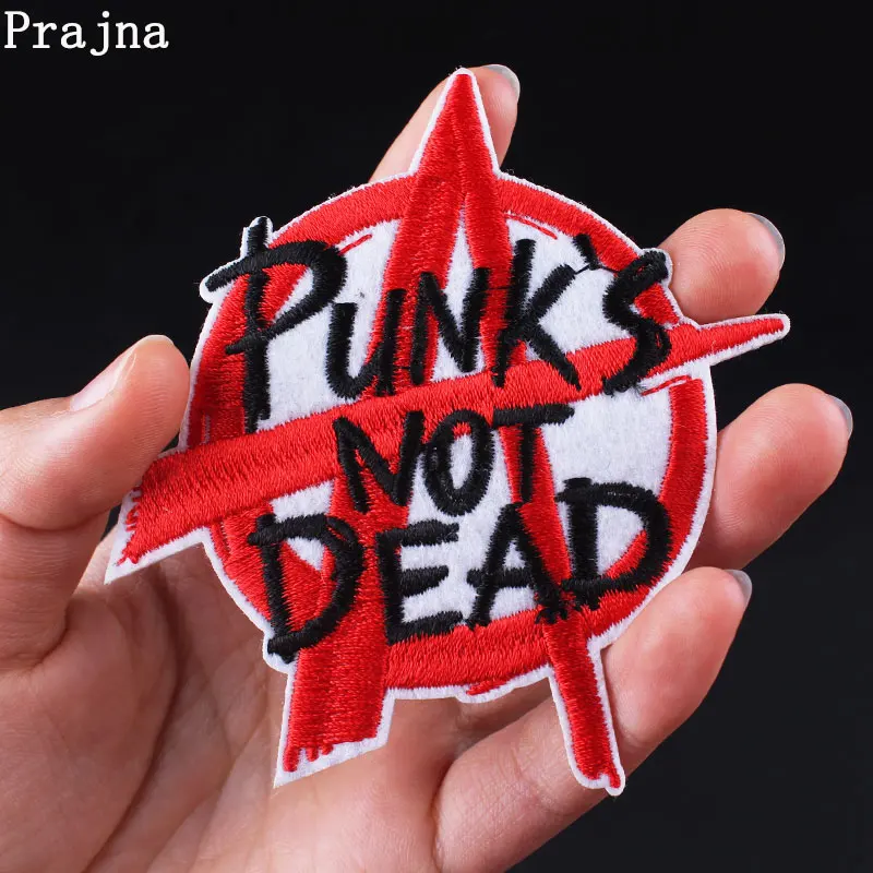 Prajna Punk Patches Embroidery For Clothing Fuel Oil Bottle Iron On Clothes Stripe Badges Apparel Accessories | Дом и сад