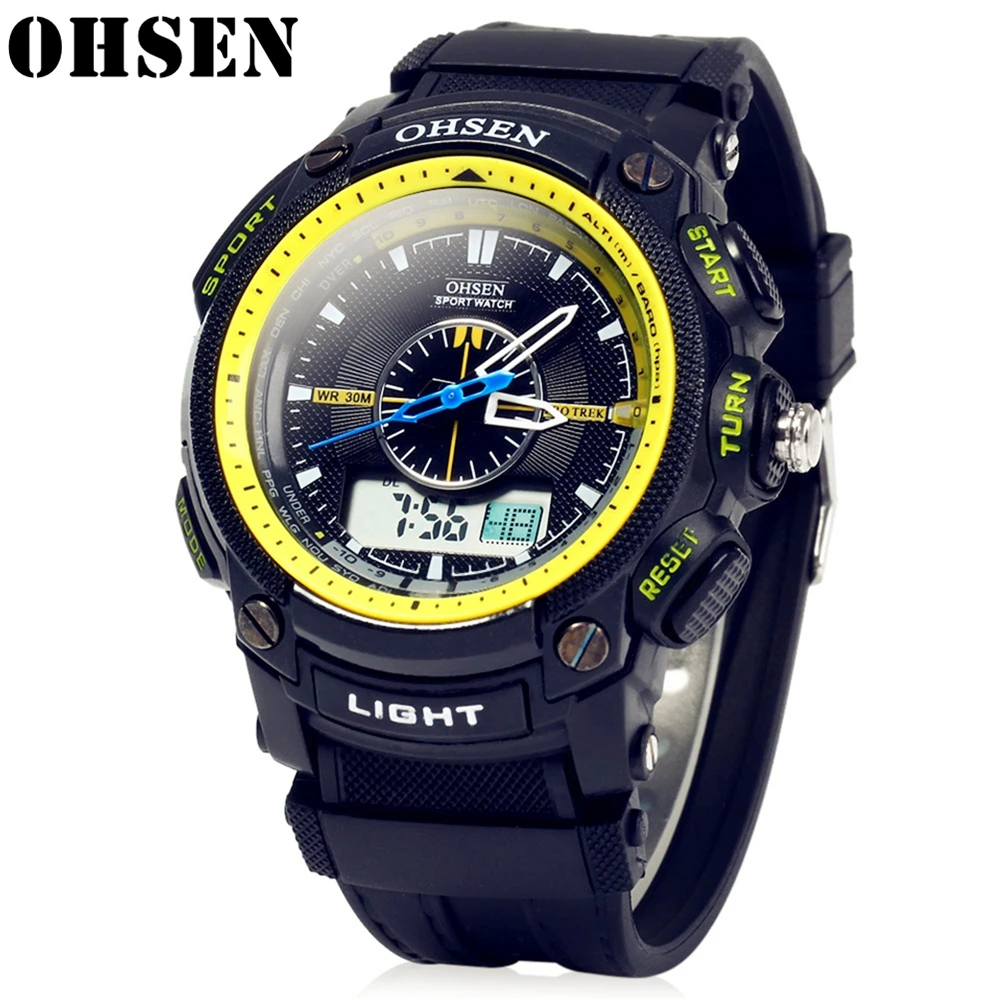 Часы наручные OHSEN Мужские кварцевые спортивные брендовые Роскошные