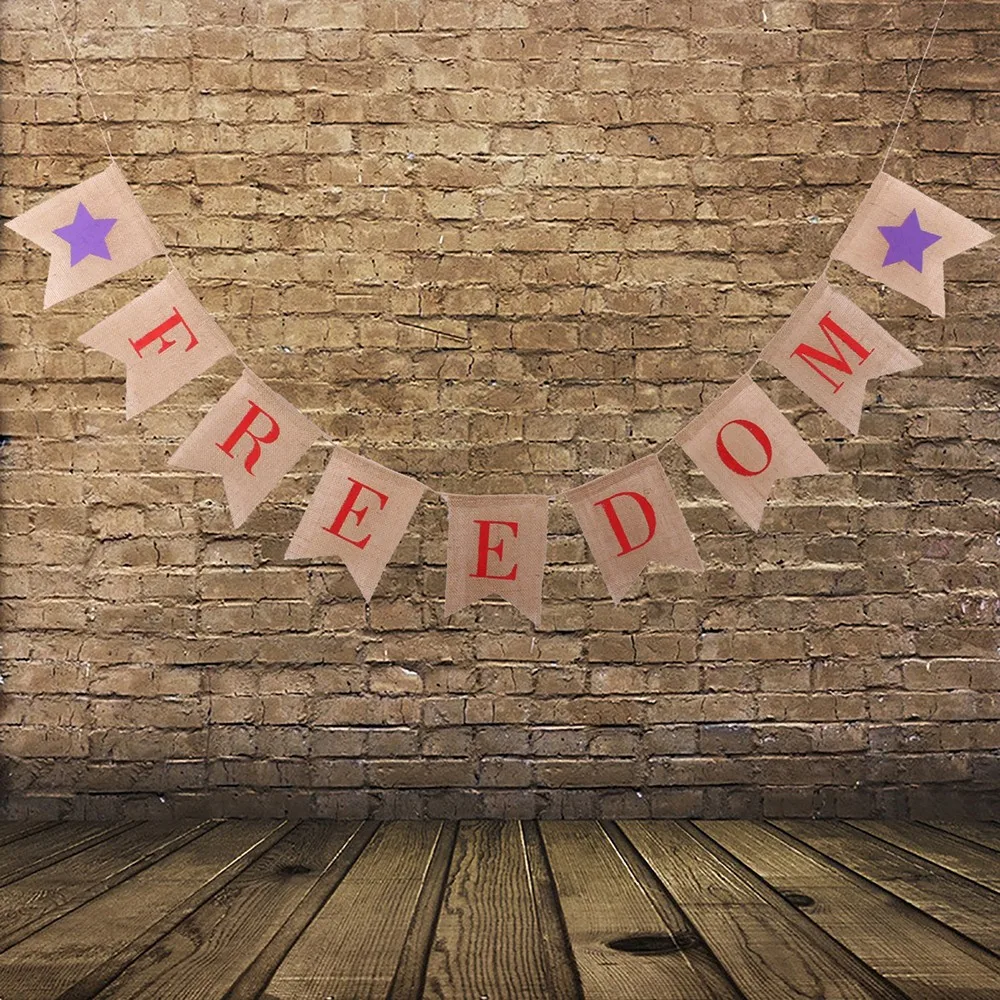 DIY Рождество Снежинка Олень ласточкин хвост флаг джут европейский и американский