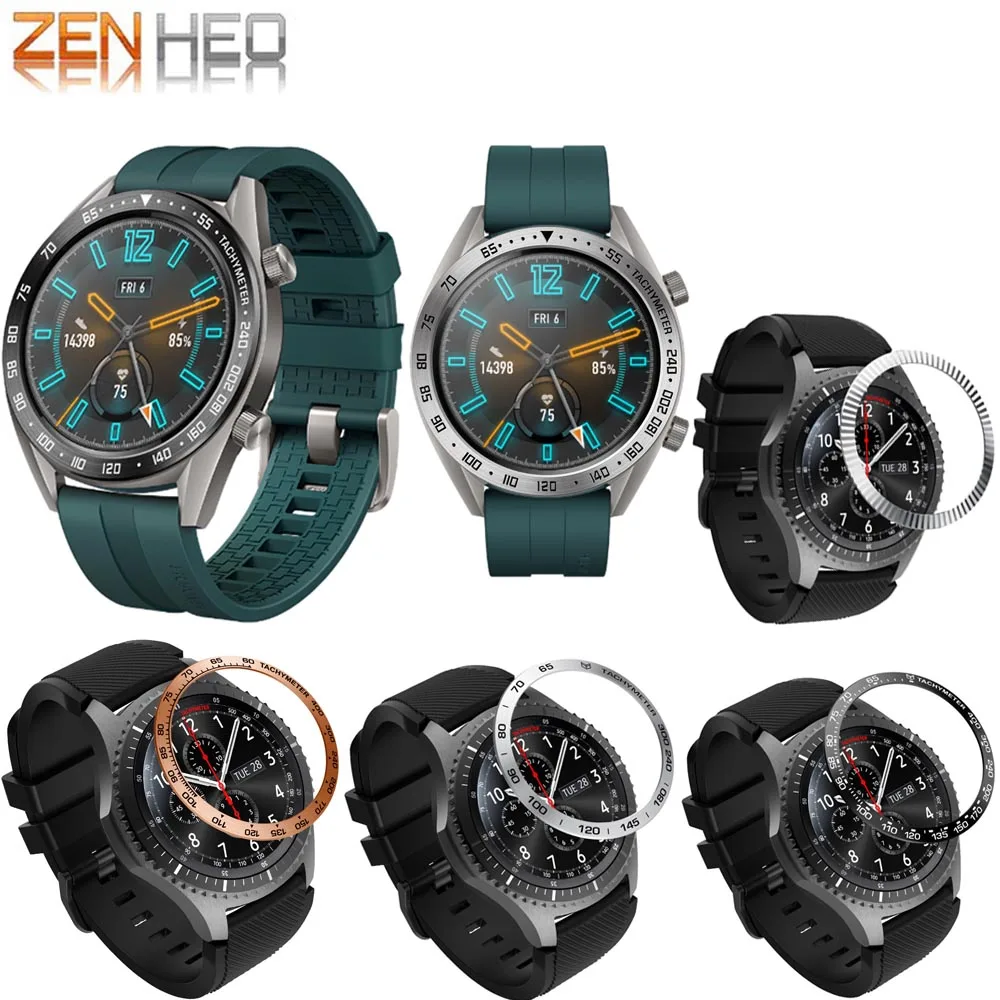 Кольцо ободк для Huawei GT2 46 мм Стайлинг часов Samsung Galaxy Watch Gear S3 Frontier защитное кольцо
