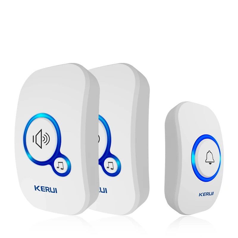 

KERUI Wireless Smart Doorbell Home Security Alarm Welcome Doorbell LED Light 32 Songs with Waterproof Button easy Installation