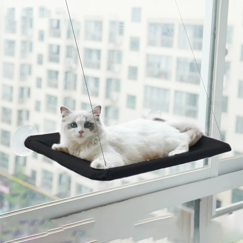 Pet Supplies Cute Cat Hanging Beds Comfortable Sunny Seat Window Mount Hammock Shelf Bearing 17.5kg | Дом и сад