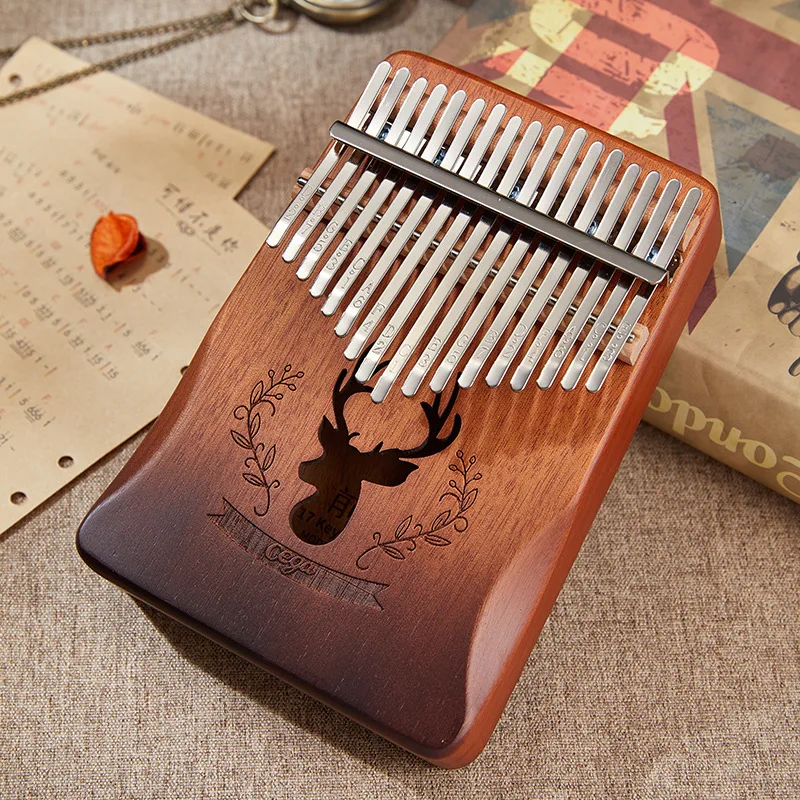 

Детский оригинальный комплект Kalimba инструменты олень 17 клавиш деревянные аксессуары хроматический Kalimba музыка Teclas Para Teclado Thumb Piano