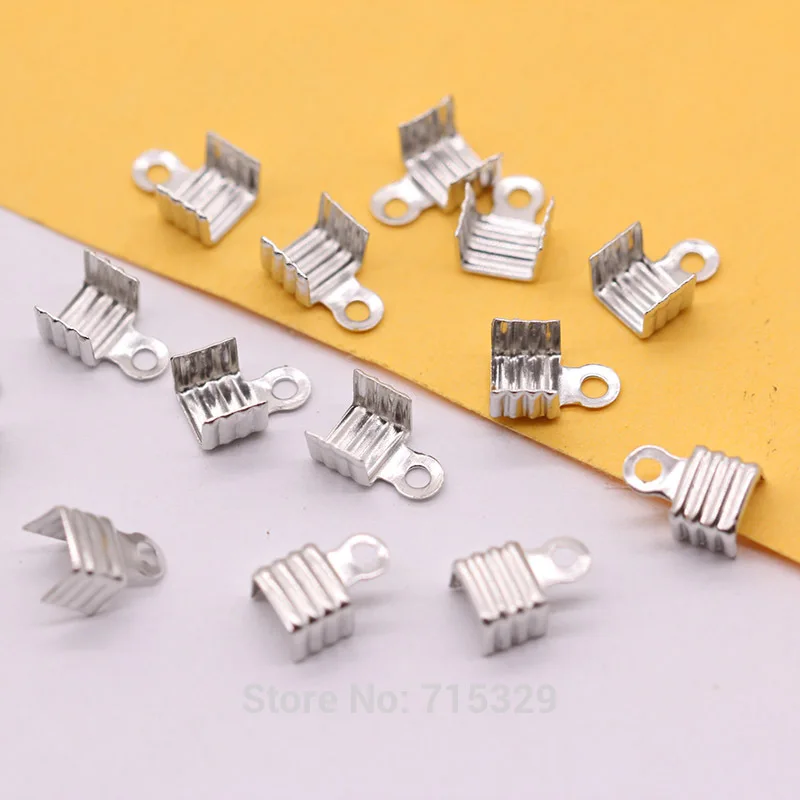 200p золотые серебряные крючки с покрытием Bnz складные обжимы зажим петля бусины