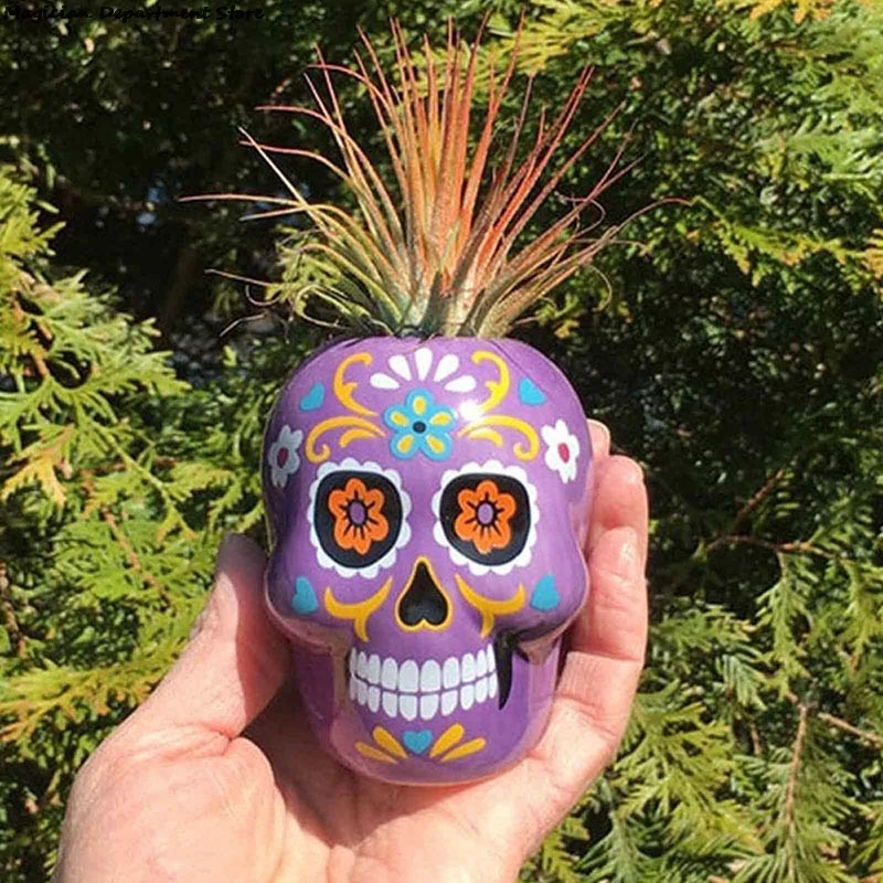 

Полимерные поделки, человеческие зубы, научная модель скелета, горшок для Хэллоуина, дома, офиса, цветочный горшок, горшок с этническим прин...