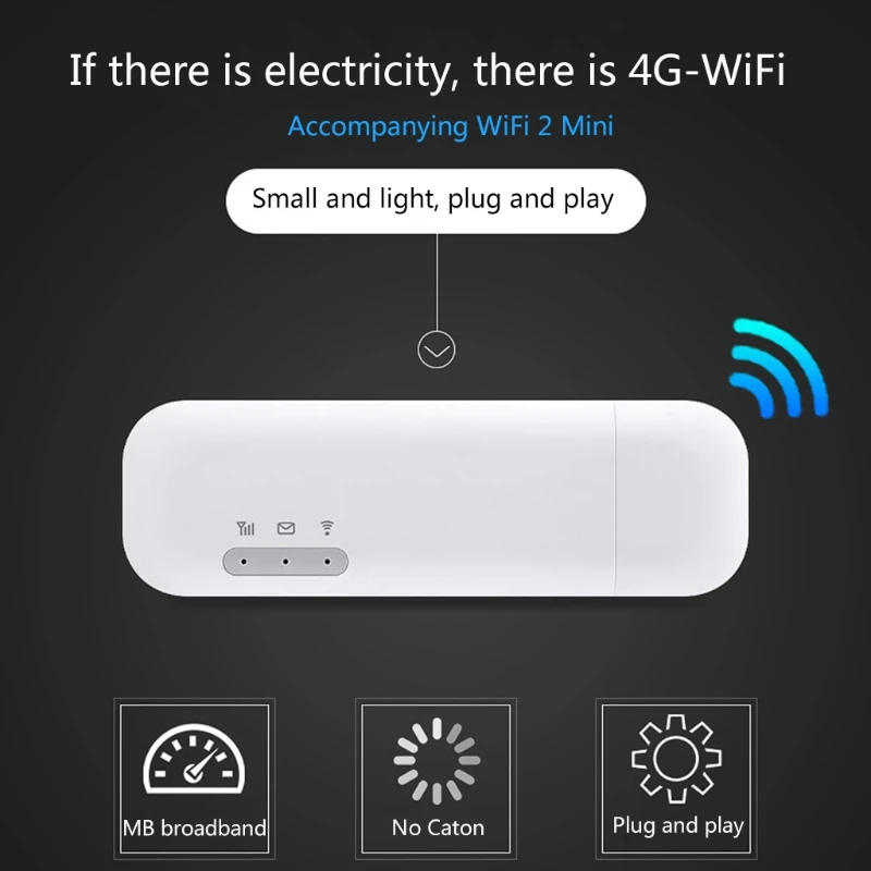 4G LTE Wi-Fi USB     E8372h 820  Wingle  Plug Play MB   Caton