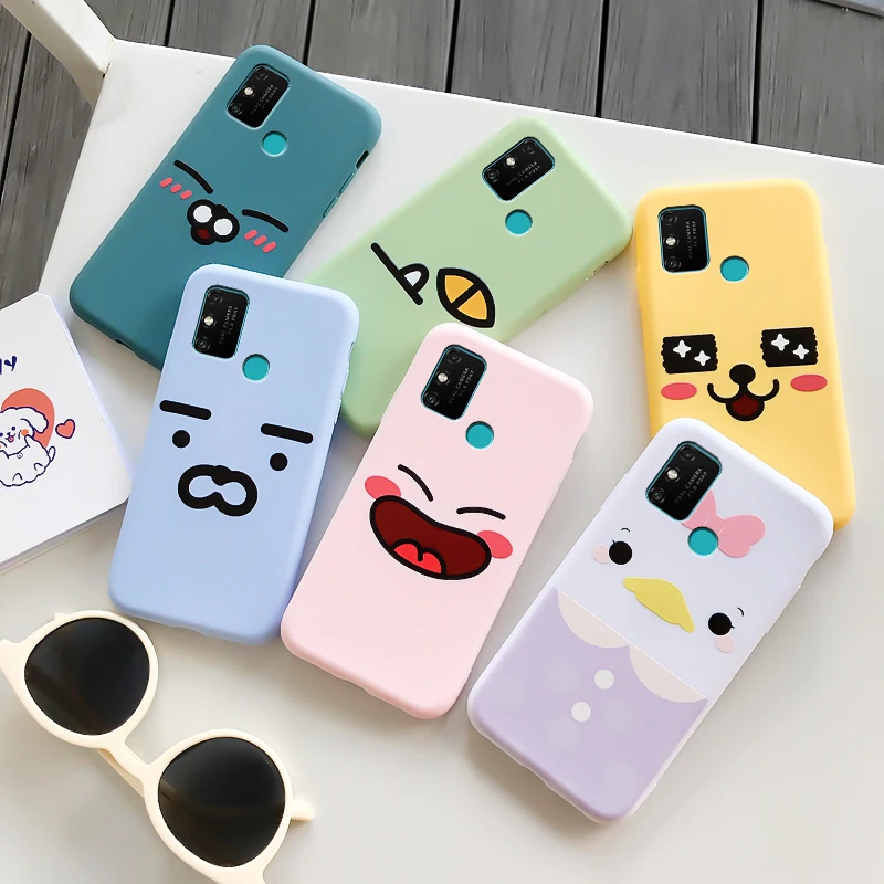 

For Huawei honor 9A Case Protective Phone Shell Frosted Silicone Casing Candy Colorful Soft TPU Back Cover