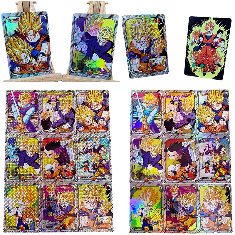 

Dragon Ball Z Son Goku Vegeta IV Son Gohan Gotenks 9pcs Super Saiyan Classic limited collection CARD Rainbow Flash card toy gift