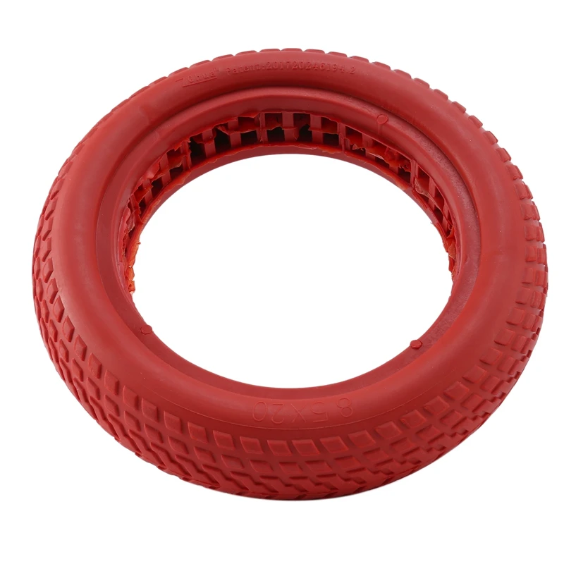 

8.5 Inch Electric Scooter Rubber Solid Tire Durable Shock Absorber Damping Tyre for Xiaomi M365 1S Pro, Red