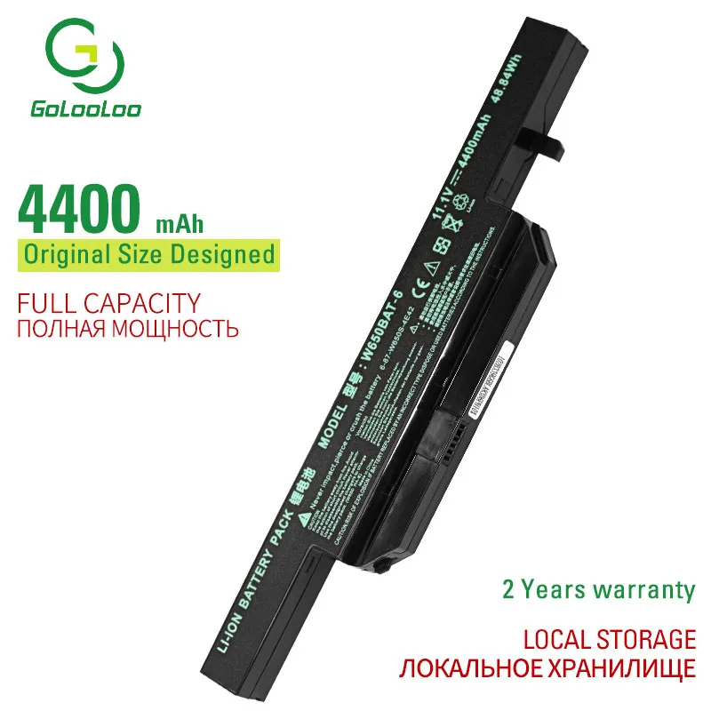 Аккумулятор для ноутбука Golooloo 11 1 v 6 ячеек Clevo W650BAT 87 W650 4E42 K590C I3 K610C I5 G150SG G150S