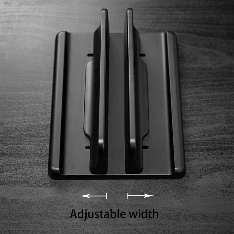 

Vertical Laptop Stand, Aluminum Dual Laptop Holder with Adjustable Dock R2JF