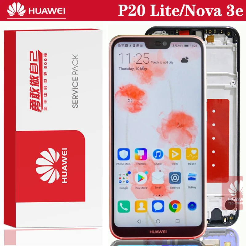 10 шт./лот 5 84 ''IPS дисплей с рамкой для Huawei P20 Lite Nova 3e ЖК сенсорным экраном
