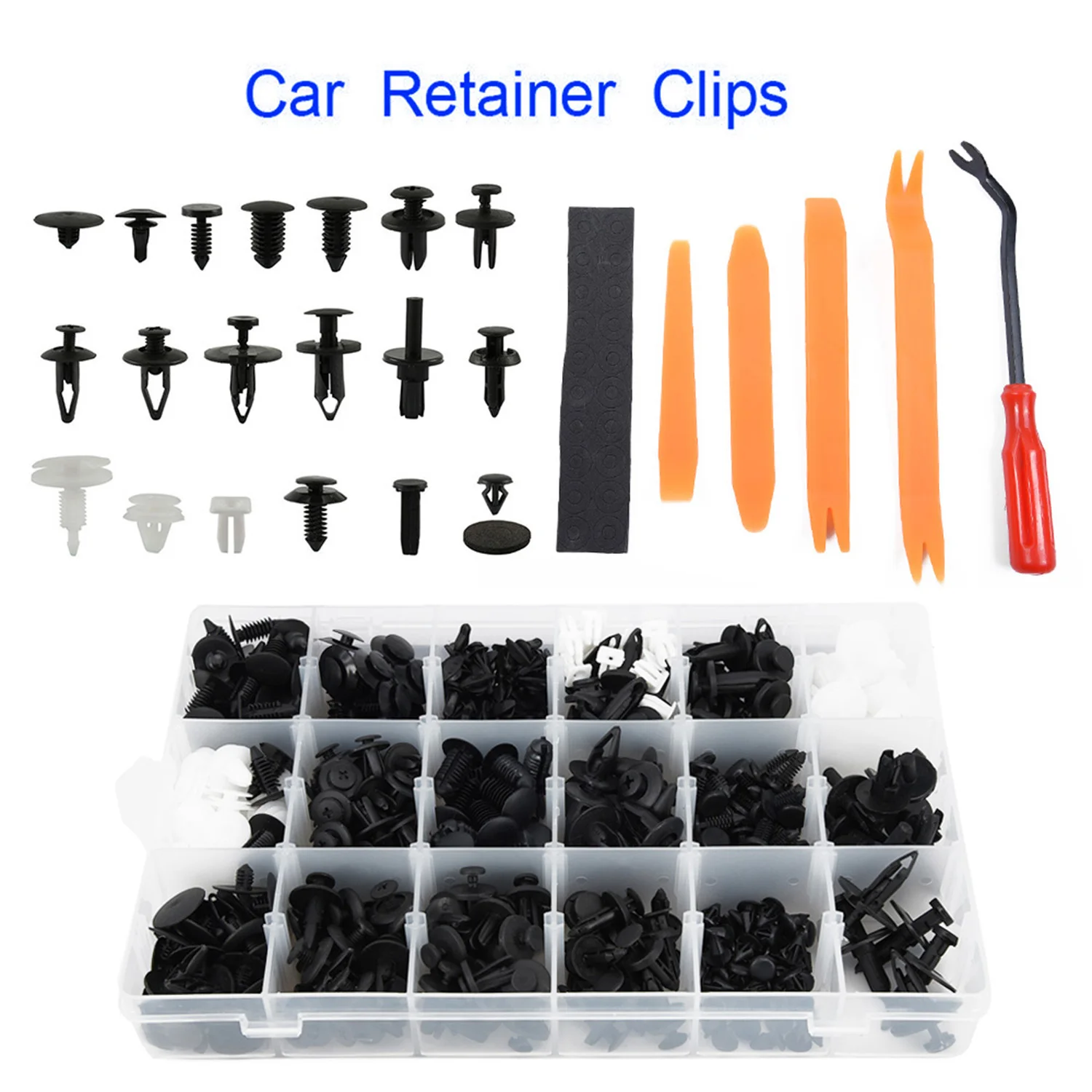 435PCS/Set Car Body Trim Clips Retainer Bumper Rivets Screws Panel Push Fastener Automotive Furniture Assembly Expansion Screws