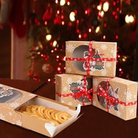 party supplies plastic pvc present case kraft paper candy wrapping bag christmas decor cake package paper gift box