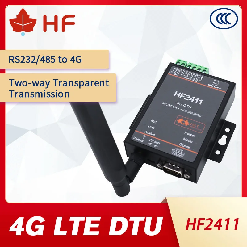 Высоковольтный модуль HF2411 4G DTU двунаправленная Прозрачная передача 485/232