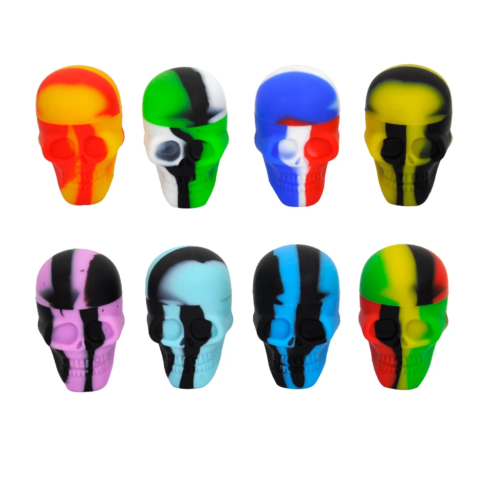 Маленький силиконовый контейнер с черепом силиконовая банка для воска доступны 2