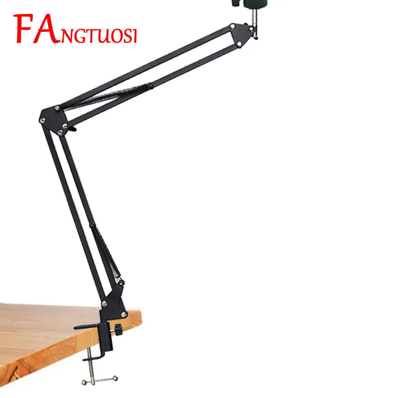 fangtuosi 2021 new foldable long arm stand holder universal metal bracket for xiaomi huawei lazy phone bed desktop free global shipping