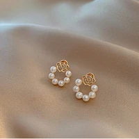 2021 new fashion pearl dangle earrings for women temperament personality versatile pendant earring elegant jewelry accessories