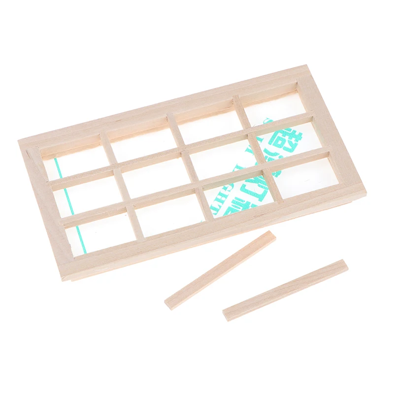 

New Hot！1:12 Dollhouse Wooden Window Frame Miniature Doll House Furniture Toys