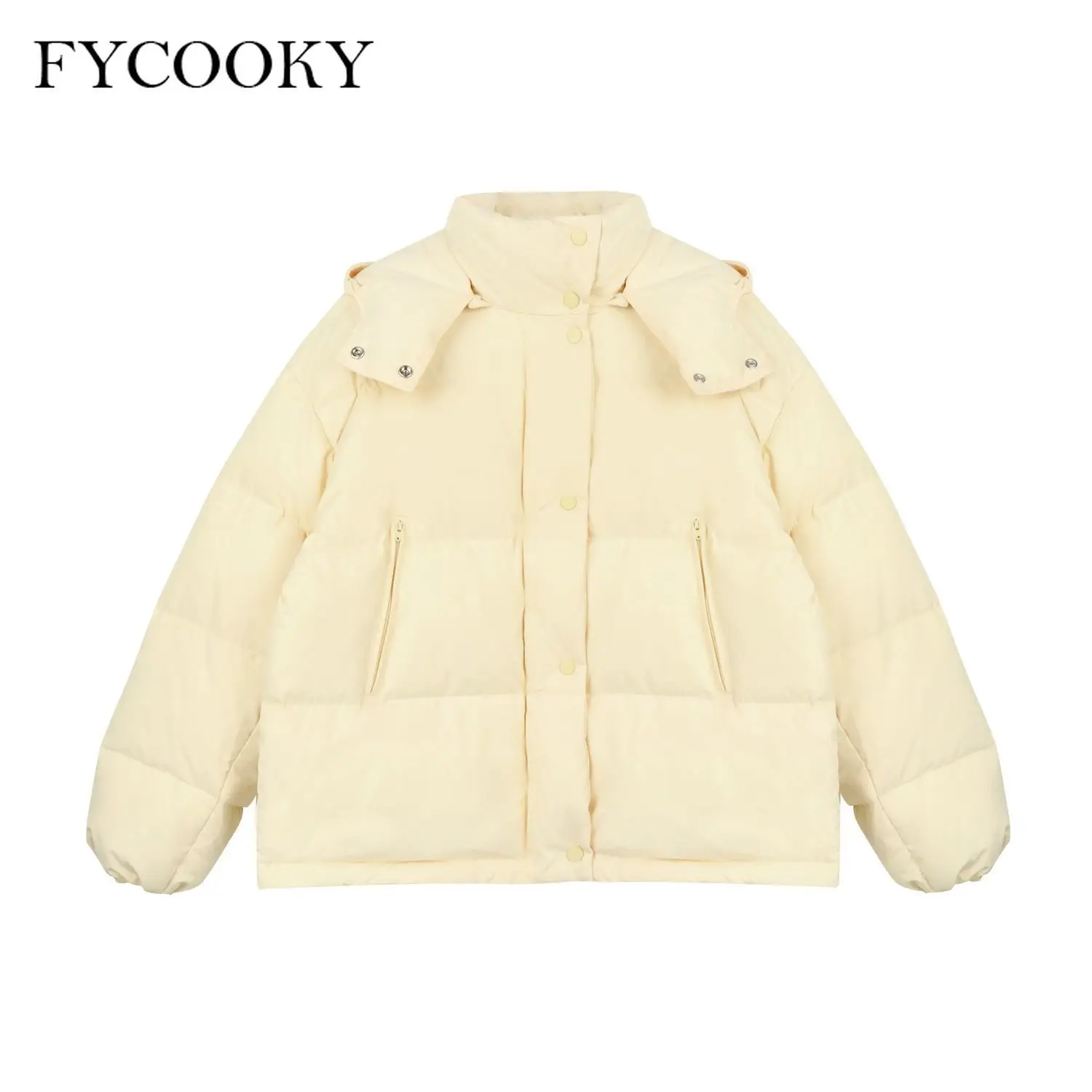 

Japanese Hooded Down Jacket Female 2021 New Winter Thick Puffer Jacket Women Sweet Candy Color Cute Cropped Coats