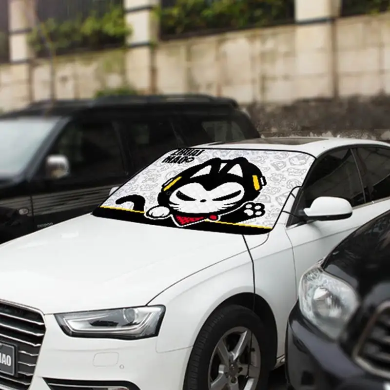 

Winter Car Front Windshield Cute Snow Shield Automobile Windshield Protective Cover Anti-snow Sun Protection Sunshade